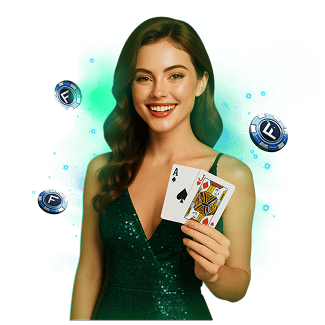 Dziewczyna proponuje udział w festiwalu w Kasyno Flagman