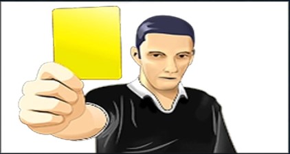 Sędzia z żółtą kartką